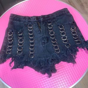 current mood - denim black shorts